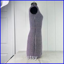 Antique 1940s Acme Mannequin Sewing Dress Form Adjustable Body Size A, Purple Tweed, Metal Stand, Steam Punk, for designer, home decor