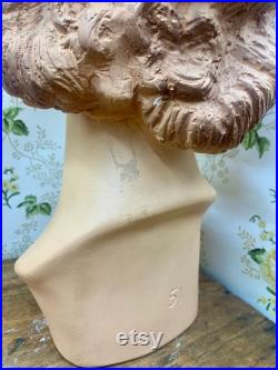 Antique 1940s bust mannequin millinery store display 14.5 tall very rare