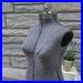 Antique Adjustable Female Dress Form, Fabric Covered Mannequin, Iron Base, Feminine Industrial Design, Functional Fashion and FREE SHIPPING