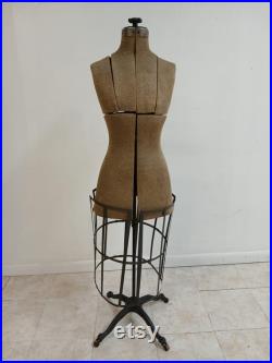 Antique Adjustable General Store Dress Form Cast Iron Mercantile Kayes Kollapso