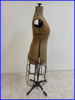 Antique Adjustable General Store Dress Form Cast Iron Mercantile Kayes Kollapso