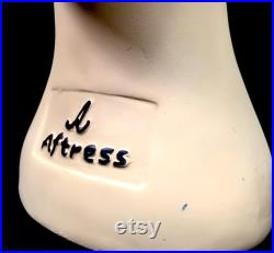 Antique Advertising 1960s Vintage Countertop Mannequin Head Shop Display Lady