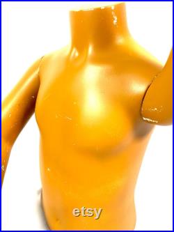 Antique Advertising 20th Century Countertop Bust Mannequin Stand Vintage