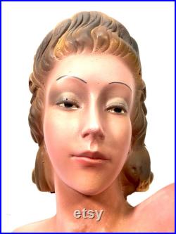 Antique Advertising Art Deco 1930s Female Shop Display Lingerie Haberdashery