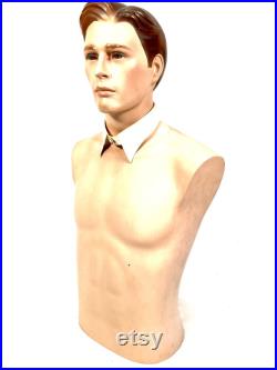 Antique Advertising Art Deco Style Countertop Bust Mannequin Stand Vintage