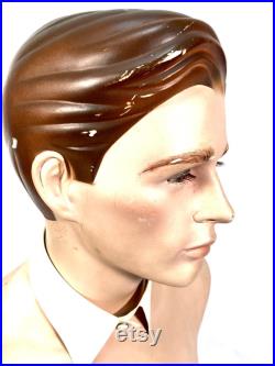 Antique Advertising Art Deco Style Countertop Bust Mannequin Stand Vintage