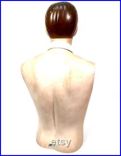 Antique Advertising Art Deco Style Countertop Bust Mannequin Stand Vintage