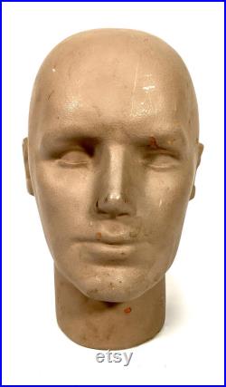 Antique Advertising Vintage Art Deco Style Countertop Mannequin Head Hat Stand