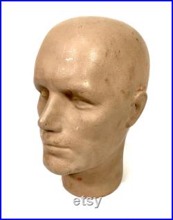 Antique Advertising Vintage Art Deco Style Countertop Mannequin Head Hat Stand