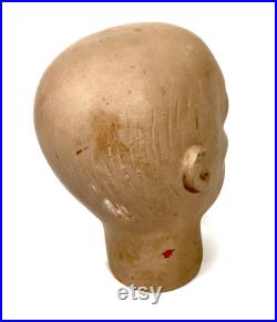 Antique Advertising Vintage Art Deco Style Countertop Mannequin Head Hat Stand
