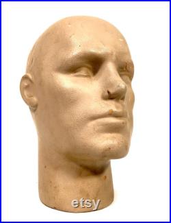 Antique Advertising Vintage Art Deco Style Countertop Mannequin Head Hat Stand