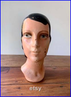 Antique Art Deco 1920s collectable original mannequin display head