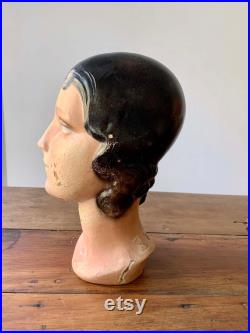 Antique Art Deco 1920s collectable original mannequin display head