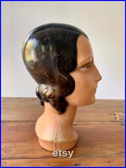 Antique Art Deco 1920s collectable original mannequin display head