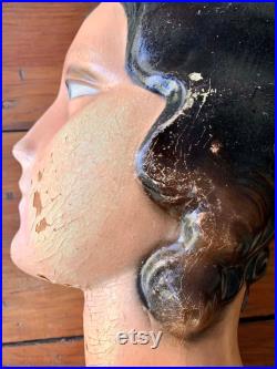 Antique Art Deco 1920s collectable original mannequin display head