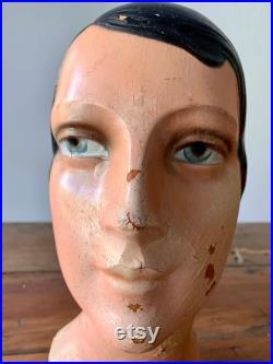 Antique Art Deco 1920s collectable original mannequin display head