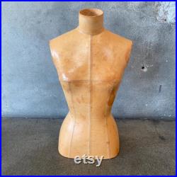 Antique Dressmaker Leather Mannequin Bust Paris, France (UY6KPR) ASK for SHIPPING QUOTE