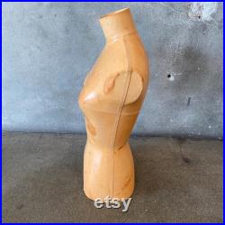 Antique Dressmaker Leather Mannequin Bust Paris, France (UY6KPR) ASK for SHIPPING QUOTE