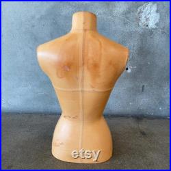 Antique Dressmaker Leather Mannequin Bust Paris, France (UY6KPR) ASK for SHIPPING QUOTE
