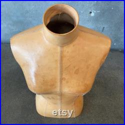 Antique Dressmaker Leather Mannequin Bust Paris, France (UY6KPR) ASK for SHIPPING QUOTE
