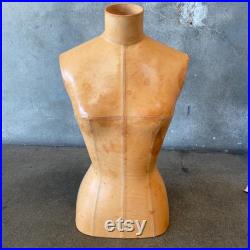 Antique Dressmaker Leather Mannequin Bust Paris, France (UY6KPR) ASK for SHIPPING QUOTE