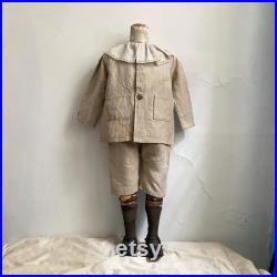 Antique Edwardian Children Full Body Mannequin and Outfit 36 Tall