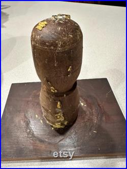 Antique Flapper Girl Plaster Bust, Vintage 1930s Hat Mannequin, VTG Beautiful Fingerwave Statue with Stand, 1940s Era Enthusiast Gift