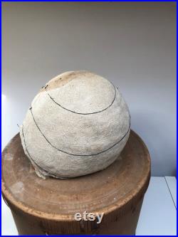 Antique French 18th Century Wig Stand Beehive wirework and linen