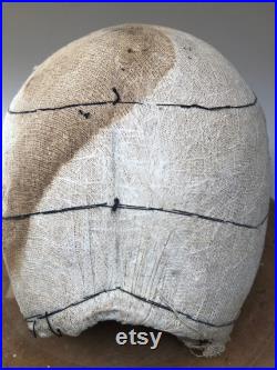 Antique French 18th Century Wig Stand Beehive wirework and linen