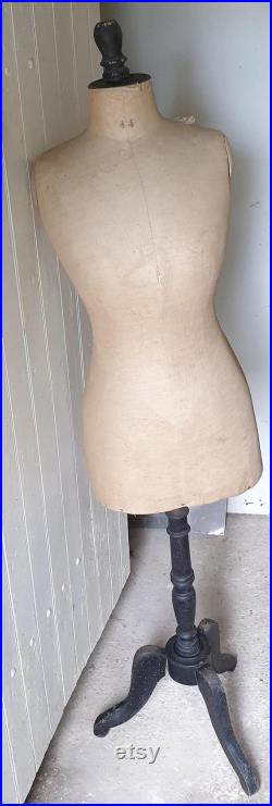 Antique French Tailor's Dummy, Mannequin, Woman's Bust