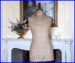 Antique French mannequin taylor dummy Stockman Paris, size 46, antique taylor dummies, boudoir French mannequin, Stockman dressmaker form
