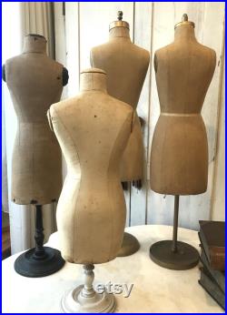 Antique HALF SCALE DRESS Form You Pick tags Mannequin Salesman Sample Advertisement Sewing Machine General Dime Store Table Top Display