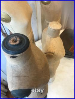 Antique HALF SCALE DRESS Form You Pick tags Mannequin Salesman Sample Advertisement Sewing Machine General Dime Store Table Top Display