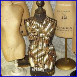 Antique HALF SCALE DRESS Form You Pick tags Mannequin Salesman Sample Advertisement Sewing Machine General Dime Store Table Top Display