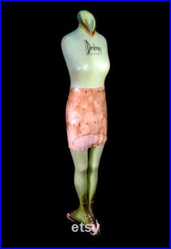 Antique Large Desbeau Corsetry Lingerie Mannequin Corset Display Stand c.1950