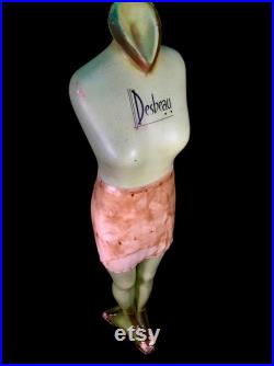 Antique Large Desbeau Corsetry Lingerie Mannequin Corset Display Stand c.1950