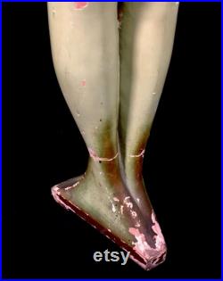 Antique Large Desbeau Corsetry Lingerie Mannequin Corset Display Stand c.1950