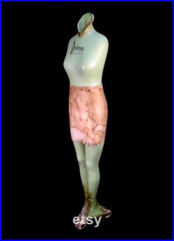 Antique Large Desbeau Corsetry Lingerie Mannequin Corset Display Stand c.1950