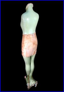 Antique Large Desbeau Corsetry Lingerie Mannequin Corset Display Stand c.1950