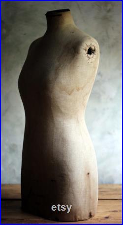 Antique Mannequin Bust French Tailors Dummy Dress Form Shop Display 1800s Au Louvre Paris Napoleon III