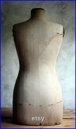 Antique Mannequin Bust French Tailors Dummy Dress Form Shop Display 1800s Au Louvre Paris Napoleon III