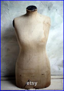 Antique Mannequin Bust French Tailors Dummy Dress Form Shop Display 1800s Au Louvre Paris Napoleon III