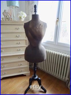 Antique Mannequin Vintage FRENCH DRESSMAKERS DUMMY rare Wasp Waist circa 1850-1900