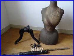 Antique Mannequin Vintage FRENCH DRESSMAKERS DUMMY rare Wasp Waist circa 1850-1900