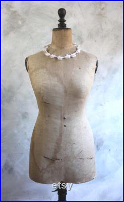Antique Mannequin Womens French Tailors Dummy with Stand Ladies Dress Form Shop Display 1800s Napoleon III Buste