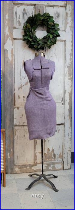 Antique Purple Dress Form, Seamstress Assistant
