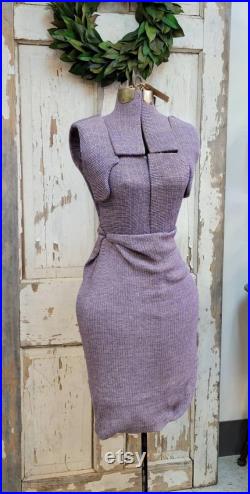 Antique Purple Dress Form, Seamstress Assistant