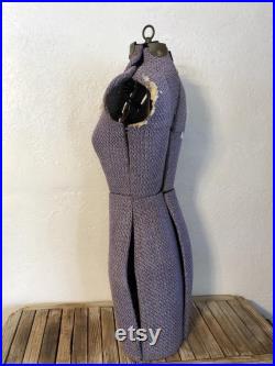 Antique Purple Fabric Adjustable Dress Form Mannequin Dress Makers Model