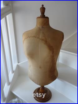 Antique STOCKMAN table bust, corset bust, tailor bust, mannequin, France, tailor doll