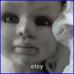 Antique Vintage Glass eyed Child Mannequin Bust